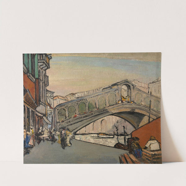 The Rialto Bridge in Venice by Jules Schmalzigaug