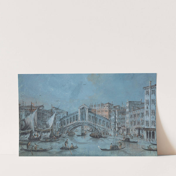 The Rialto bridge, Venice by Giacomo Guardi
