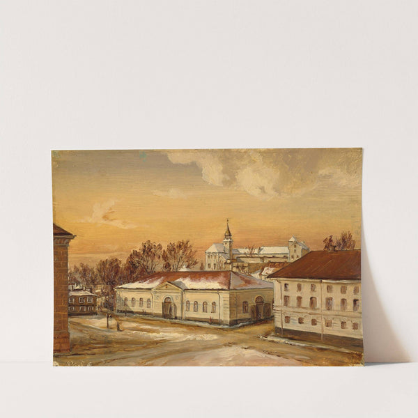 The Riding School at Akershus Castle by Hans Gude