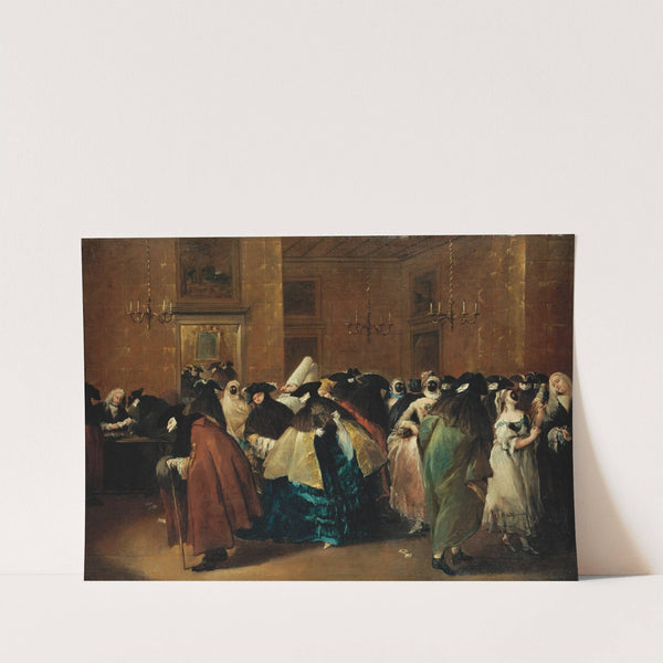 The Ridotto In Venice With Masked Figures Conversing by Francesco Guardi