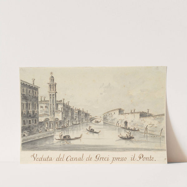 The Rio dei Greci, with the Ponte della Pieta in the Distance by Giacomo Guardi