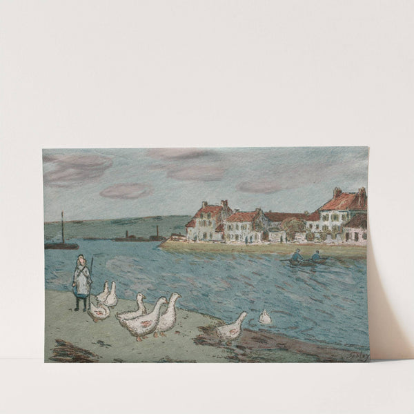 The River Bank or Geese (1897) by Alfred Sisley