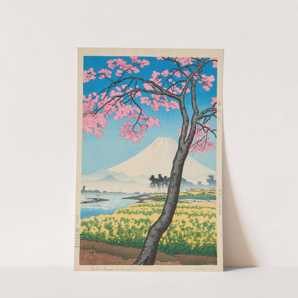 The River Banyu in Spring Time (1938) by Tsuchiya Kōitsu