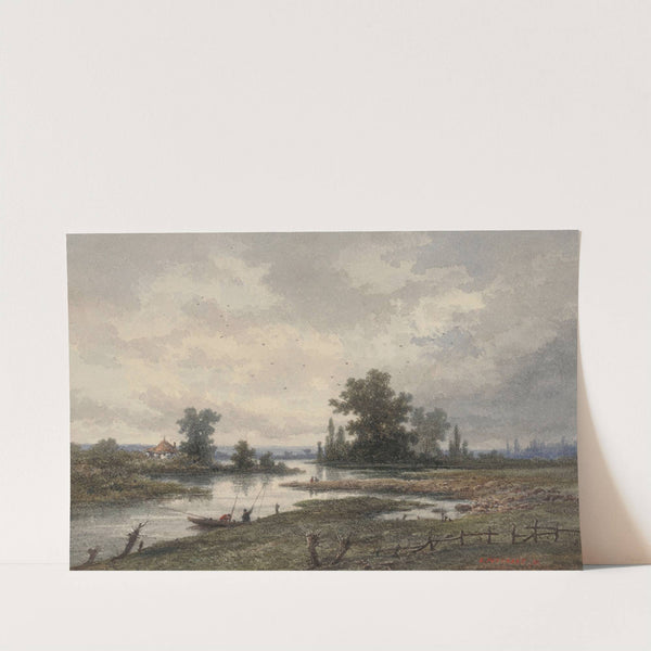 The River Lys near Ghent by Emile Puttaert