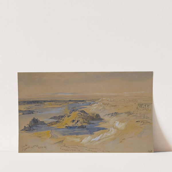 The River Nile At Abou Seir, The Second Cataract, Egypt (1867) by Edward Lear