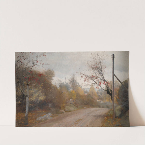 The Road at Mogenstrup, Zealand. Autumn (1888) by Laurits Andersen Ring