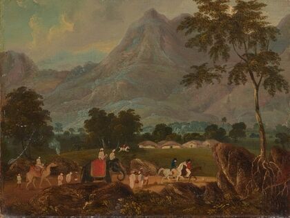 The road from Calcutta to Patna with an elephant and a camel