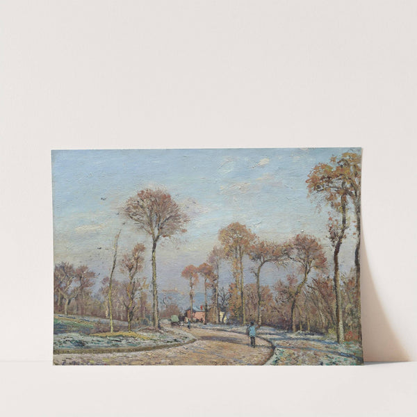 The Road to Versailles, Louveciennes,Morning Frost (1871) by Camille Pissarro
