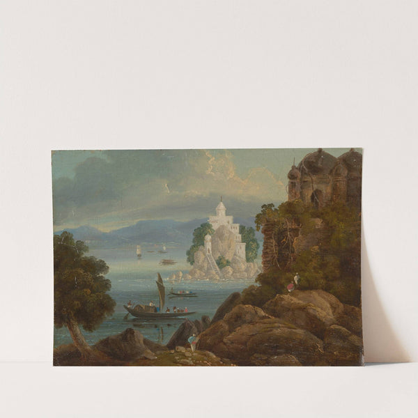 The rock at Jahangira on the Ganges by Sir Charles D'Oyly