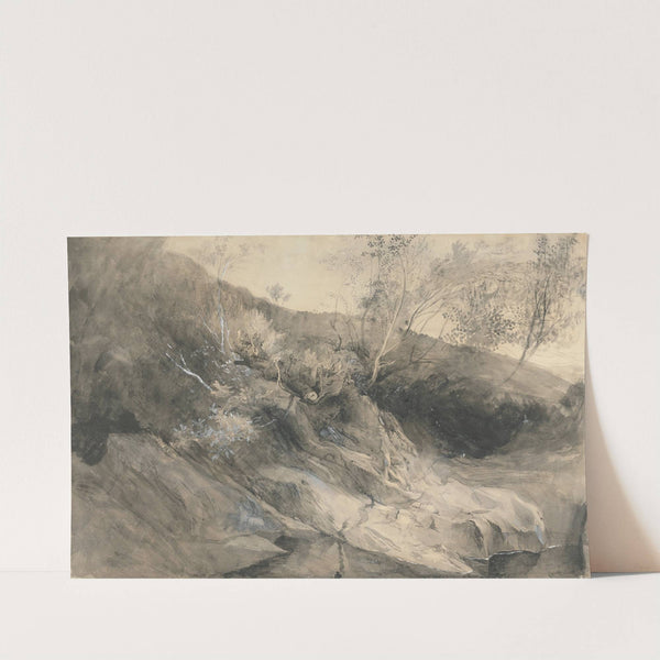 The Rocky Bank of a River by John Ruskin