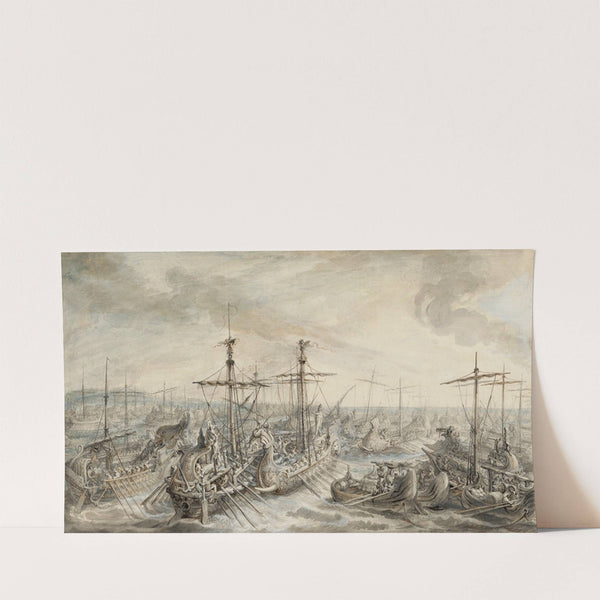 The Roman Fleet Victorious over the Carthaginians at the Battle of Cape Ecnomus (1763) by Gabriel de Saint-Aubin