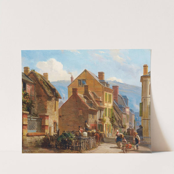 The Rosiers Street In Trouville by Charles-Louis Mozin