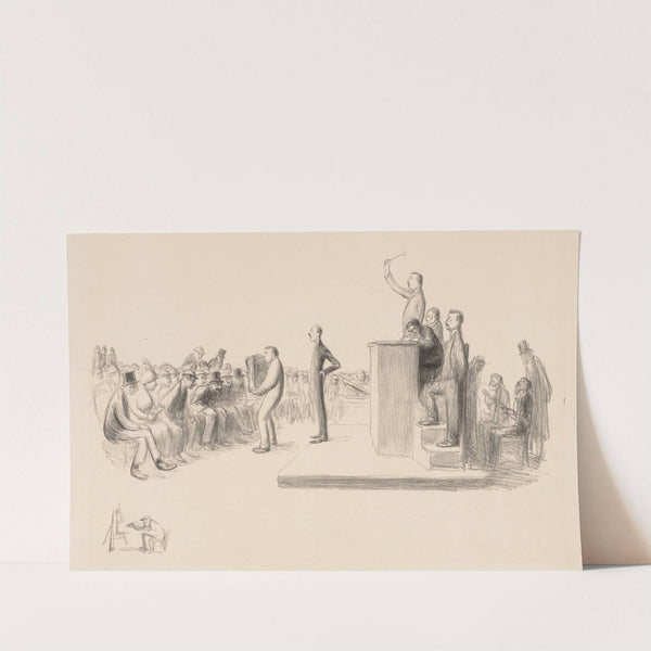 The Rouart Sale (c. 1912) by Jean Veber