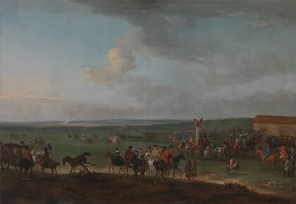 The Round Course at Newmarket, Cambridgeshire, Preparing for the King’s Plate — size preview