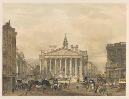The Royal Exchange and the Bank of England (1852)