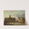 The Royal Palace and the Nieuwe Kerk on the Dam, Amsterdam (1855) by Cornelis Springer