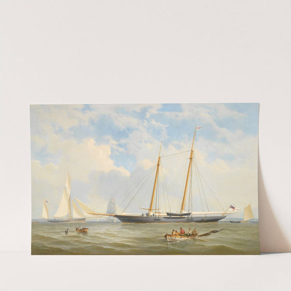 The Royal Yacht Squadron Schooner Viking At Anchor Off Cowes by Charles Gregory