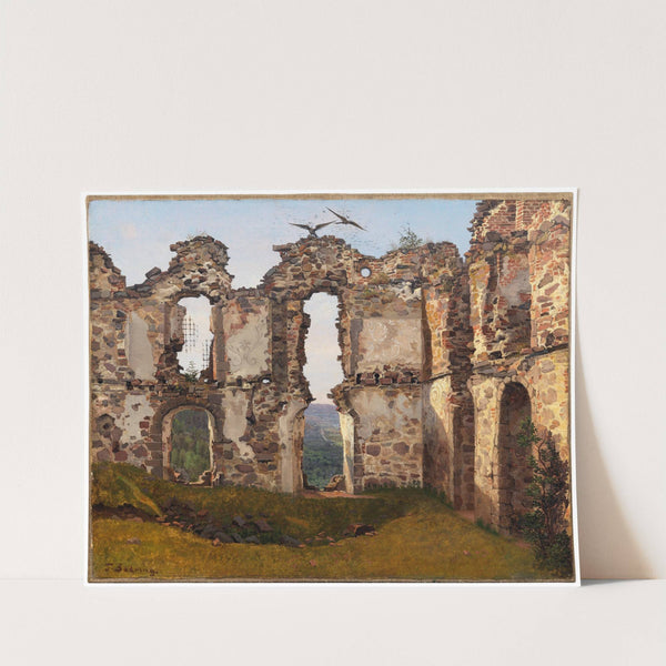 The Ruins of Brahehus near Jönköping, Sweden. Study by Frederik Sødring