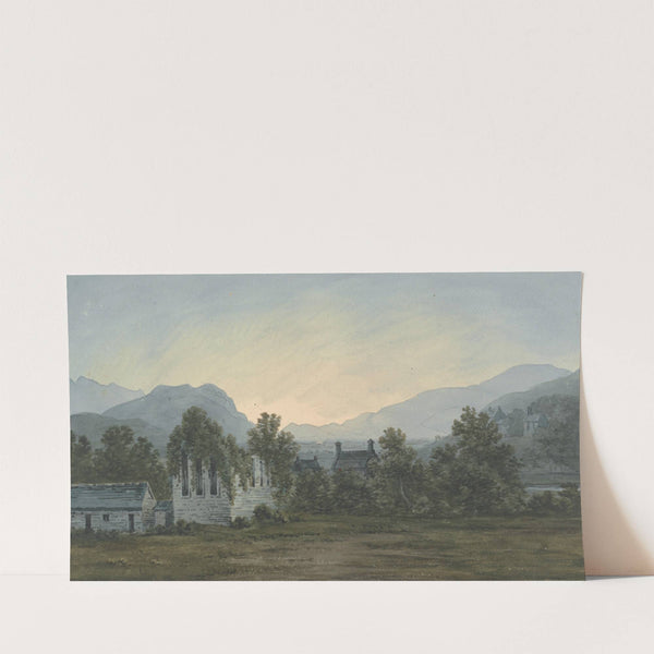 The Ruins of Cymer Abbey on the Mawddach River (1790) by John Warwick Smith