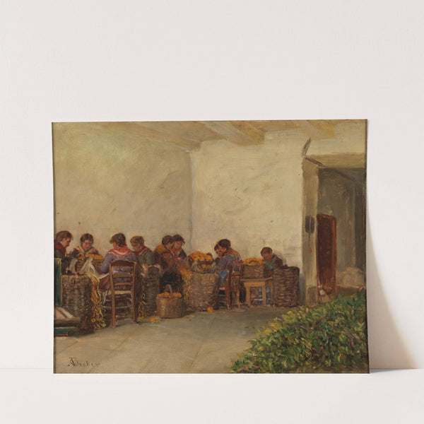 The rural women (1895) by Adolf Von Becker
