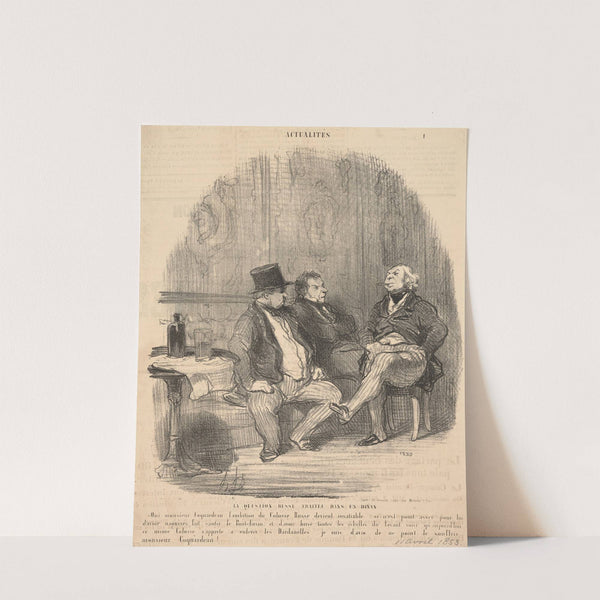 The Russian question treated in a divan by Honoré Daumier