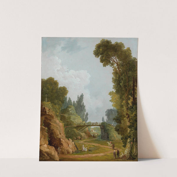 The Rustic Bridge, Château de Méréville, France (c. 1785) by Hubert Robert