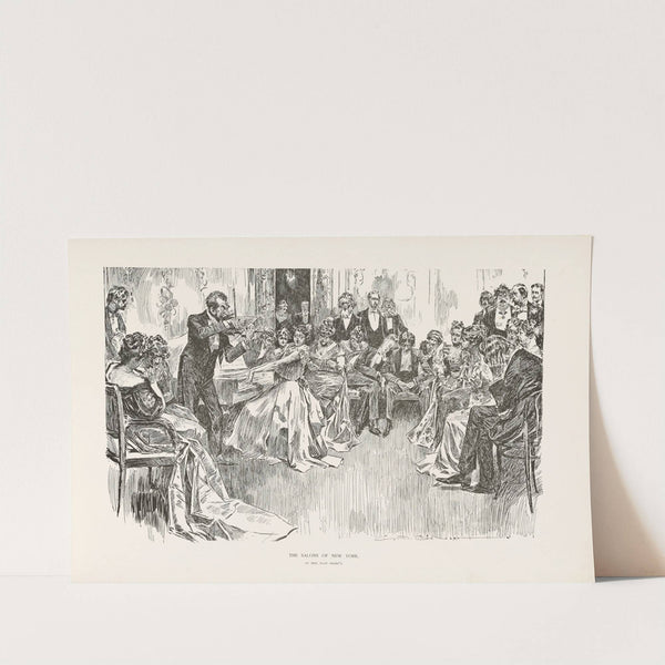 The salons of New York – At Mrs Flat Sharp’s (1896) by Charles Dana Gibson