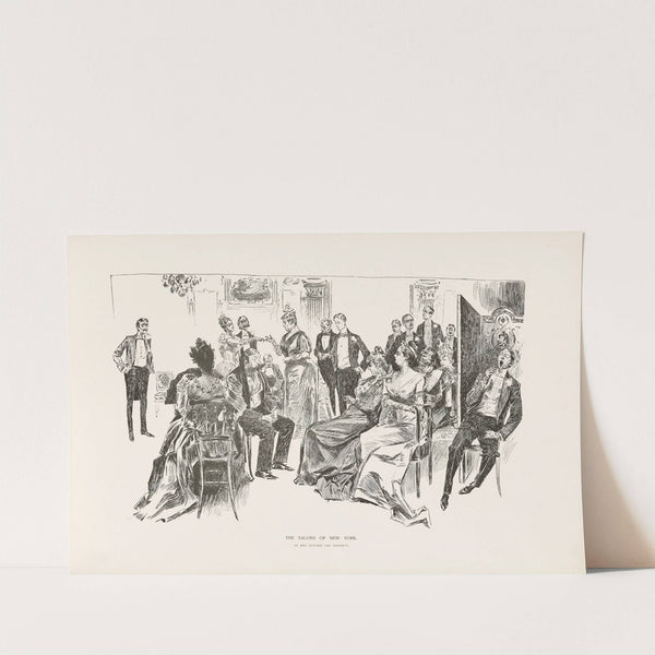 The salons of New York – At Mrs Howard van Topping’s (1896) by Charles Dana Gibson