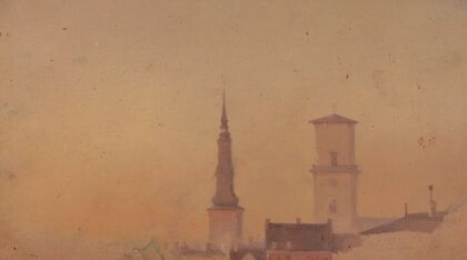 The Sand Box at the Stormbro Bridge with Thorvaldsen’s Museum in the Background (1846)