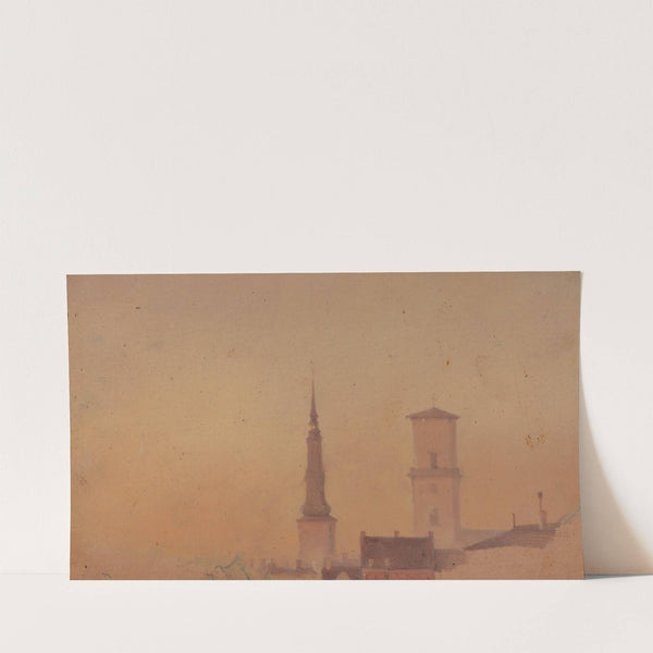 The Sand Box at the Stormbro Bridge with Thorvaldsen’s Museum in the Background (1846) by Vilhelm Petersen