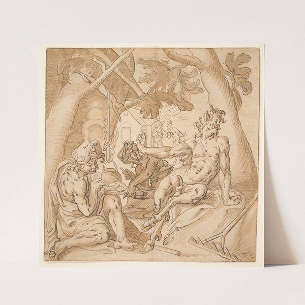 The Satyr and the Peasant (ca. 1610) by Gerrit Pietersz