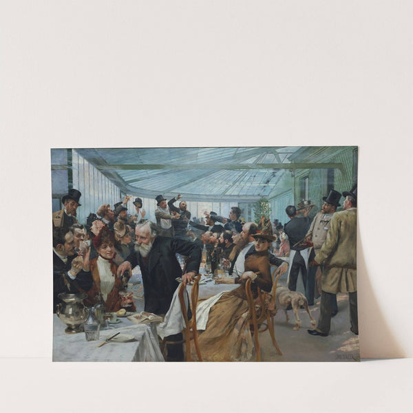 The Scandinavian Artists’ Lunch at Café Ledoyen, Paris; Varnishing Day 1886 by Hugo Birger