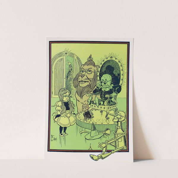 The Scarecrow sat on the big throne by William Wallace Denslow