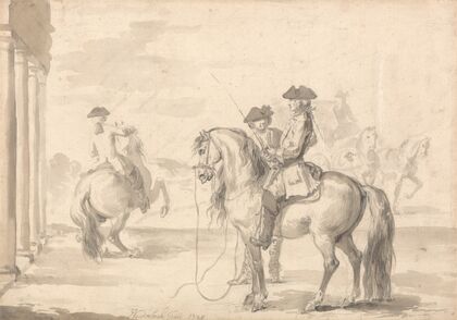 The Scholar Placed in His Seat Without Styrrops (1729)