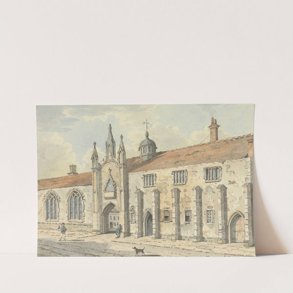 The School at Wells, Somerset by John Augustus Atkinson