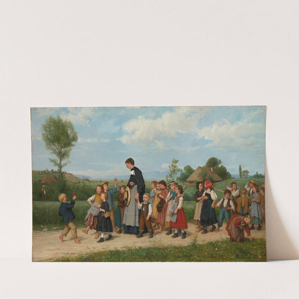 The school walk (1872) by Albert Anker