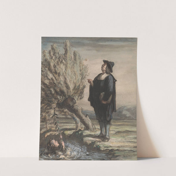 The Schoolmaster and the Drowning Child (ca. 1856-1857) by Honoré Daumier