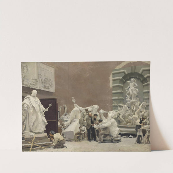 The sculptor Rudolf Weyr in his studio by Hans Temple