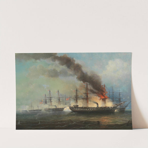 The sea battle at Helgoland on 9 May 1864 by Josef Carl Berthold Püttner