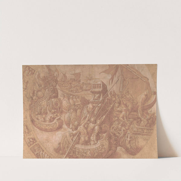 The Sea Battle in the Gulf of Morbihan by Workshop of Taddeo Zuccaro