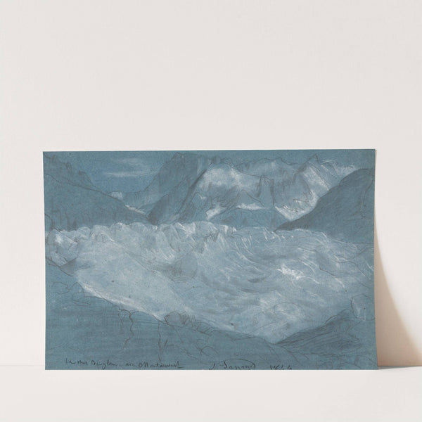 The sea of ice at Montenvers, Chamonix (1844) by Louis Janmot