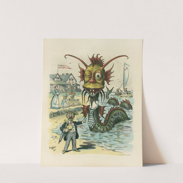 The sea-serpent season upon us again (1895) by Frederick Burr Opper