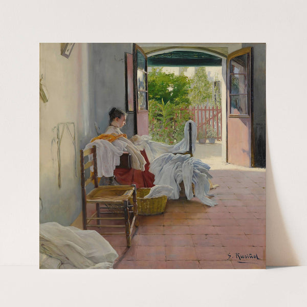 The seamstress, Sitges by Santiago Rusiñol