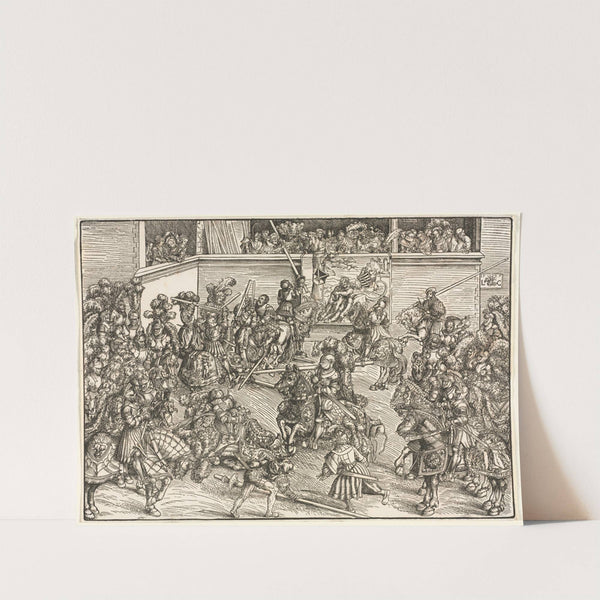 The Second Tournament with the Tapestry of Sampson and the Lion (1509) by Lucas Cranach the Elder