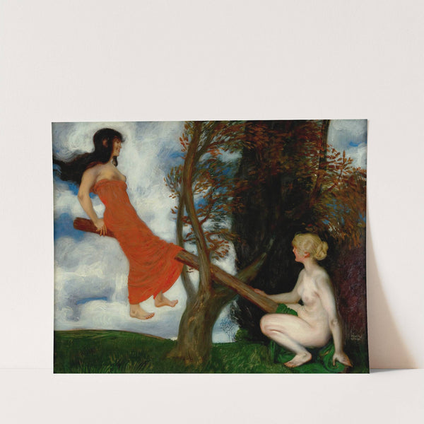 The Seesaw (circa 1898) by Franz von Stuck