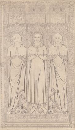 The Sepulchral Brass of Robert Braunche and His Two Wives in Saint Margaret’s Church, Lynn, Norfolk, 1364