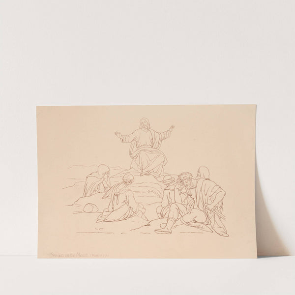 The sermon on the mount (Matth. V;1-3) (1892) by Louis Prang & Co.