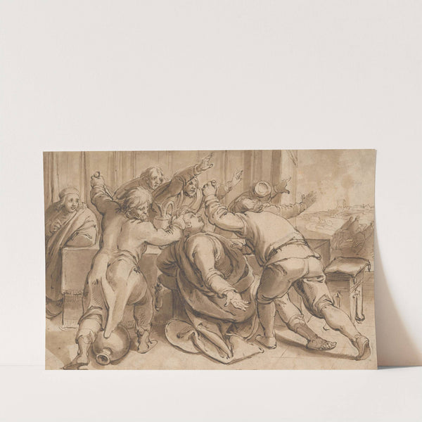 The Servants of Absalom killing Amnon (2 Samuel 13, 28-29) (late 16th–early 17th century) by Karel Van Mander