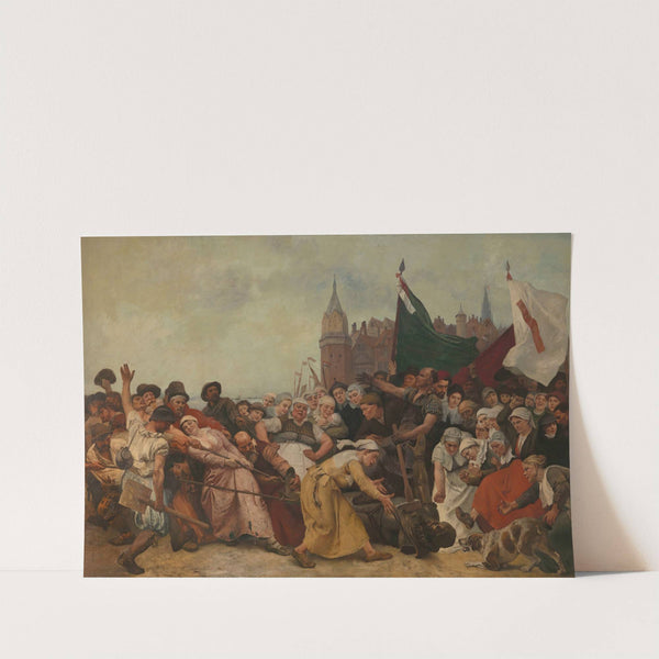 The Shattered Statue of the Duke of Alva Being Dragged Through the Streets (1888) by Charles Verlat