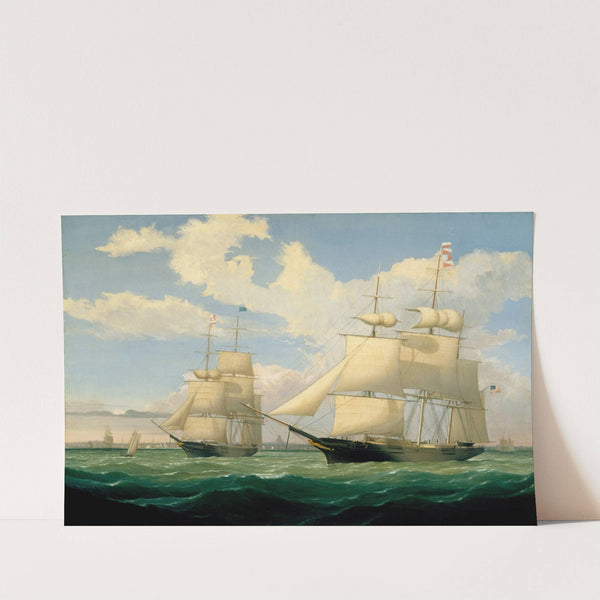 The Ships ‘Winged Arrow’ and ‘Southern Cross’ in Boston Harbor (1853) by Fitz Henry Lane